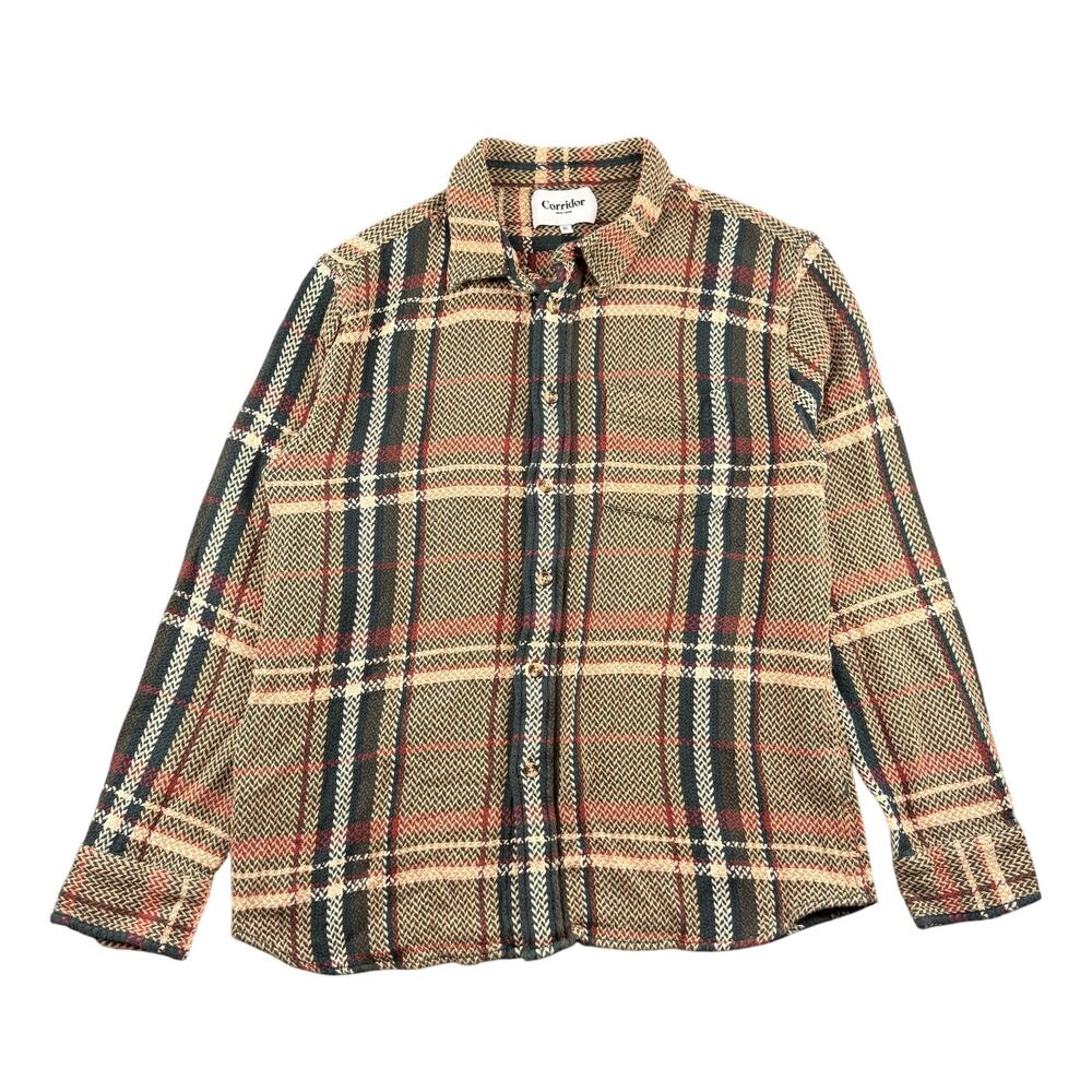 Corridor NYC Acid Plaid Mountain House Button Down Shirt Men's XL